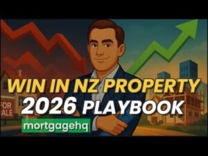 A man smiling into the camera with text on top "Win in NZ property 2026 playbook"