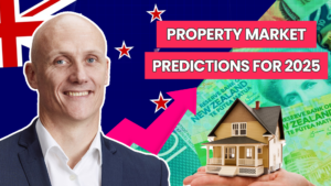 Nick Goodall smiling with text next to him "property market predictions for 2025". indicating property market insights