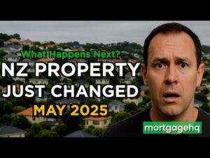A man looking shocked at the camera with text next to him "NZ property just changed May 2025"