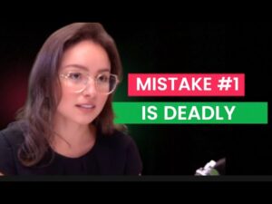 A man looking off camera with text next to her "Mistake #! is deadly", indicating property investor mistakes